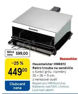 Tesco Hausmeister HM8812 Retro trouba na sendviče nabídka