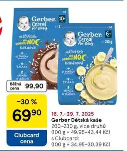 Tesco Gerber Dětská kaše nabídka