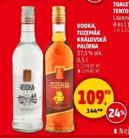 Penny Market VODKA, TUZEMÁK KRÁLOVSKÁ PALÍRNA nabídka