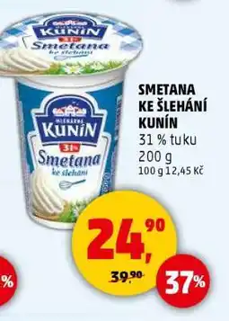 Penny Market SMETANA KE ŠLEHÁNÍ KUNÍN nabídka