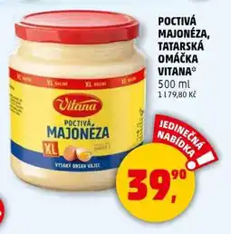 Penny Market Poctivá majonéza, tatarská omáčka Vitana nabídka