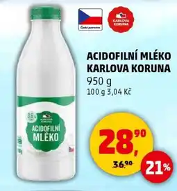 Penny Market Acidofilní mléko Karlova Koruna nabídka