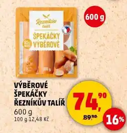 Penny Market VÝBĚROVÉ ŠPEKÁČKY ŘEZNÍKŮV TALÍŘ nabídka
