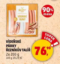 Penny Market VÍDEŇSKÉ PÁRKY ŘEZNÍKŮV TALÍŘ nabídka