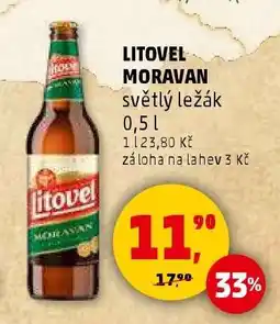 Penny Market Litovel Moravan světlý ležák 0.5 l nabídka