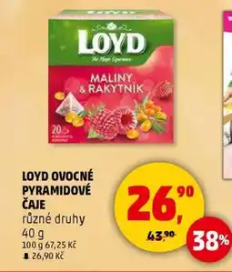 Penny Market LOYD OVOCNÉ PYRAMIDOVÉ ČAJE nabídka