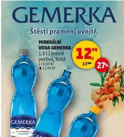 Penny Market MINERÁLNÍ VODA GEMERKA nabídka