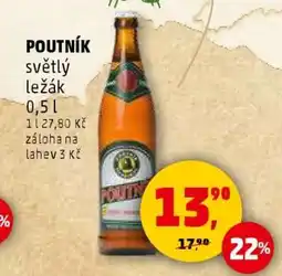 Penny Market POUTNÍK světlý ležák nabídka