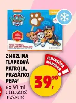 Penny Market ZMRZLINA TLAPKOVÁ PATROLA, PRASÁTKO PEPA nabídka