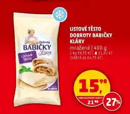 Penny Market LISTOVÉ TĚSTO DOBROTY BABIČKY KLÁRY nabídka