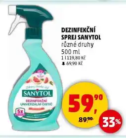 Penny Market DEZINFEKČNÍ SPREJ SANYTOL nabídka
