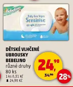 Penny Market DĚTSKÉ VLHČENÉ UBROUSKY BEBELINO nabídka