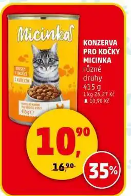 Penny Market KONZERVA PRO KOČKY MICINKA nabídka