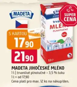 Terno MADETA Jihočeské mléko nabídka