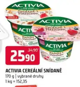 Terno ACTIVIA CEREÁLNÍ SNÍDANĚ nabídka