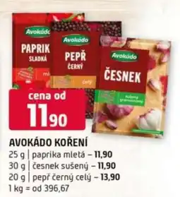 Terno Avokádo koření nabídka