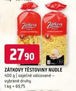 Terno ZÁTKOVY TĚSTOVINY NUDLE nabídka