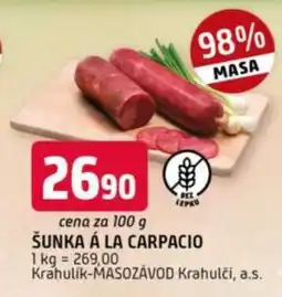 Terno Šunka à la Carpacio nabídka