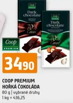 Terno Coop Premium hořká čokoláda nabídka