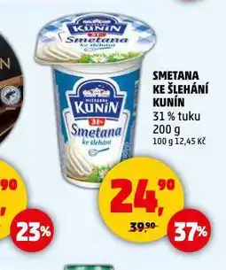 Penny Market Kunín smetana ke šlehání nabídka
