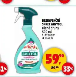 Penny Market Sanytol dezinfekční sprej nabídka