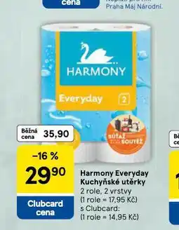 Tesco Harmony kuchyňské utěrky nabídka