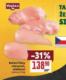 Billa Kuřecí řízky mix prsní, stehenní nabídka