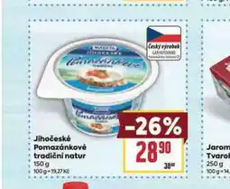 Billa Jihočeské pomazánkové tradiční natur nabídka