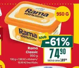 Billa Rama Classic 950 g nabídka