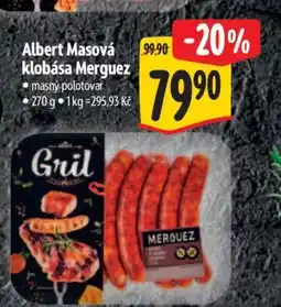 Albert Albert Masová klobása Merguez nabídka