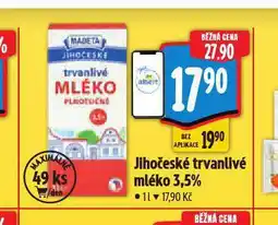 Albert Trvanlivé mléko 3,5% nabídka