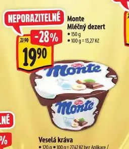 Albert Monte mléčný dezert nabídka