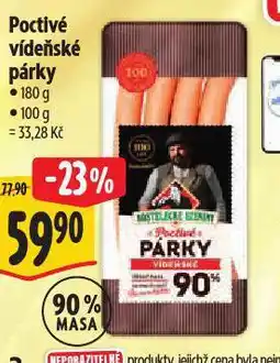 Albert Poctivé vídeňské párky nabídka