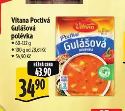 Albert Vitana poctivá gulášová polévka nabídka