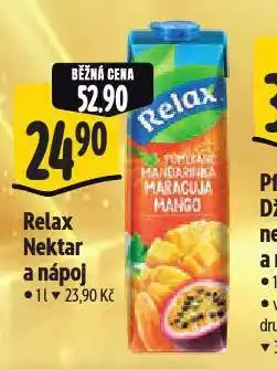 Albert Relax nektar a nápoj nabídka