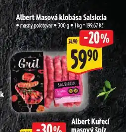 Albert Masová klobása salsiccia nabídka