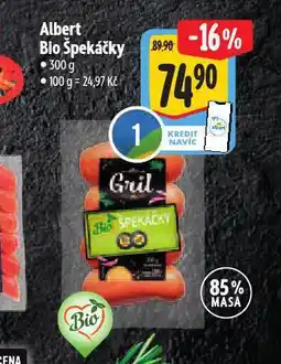 Albert Bio špekáčky nabídka