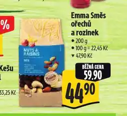 Albert Emma směs ořechů a rozinek nabídka