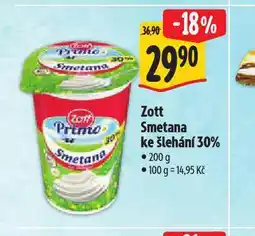 Albert Zott smetana ke šlehání 30% nabídka