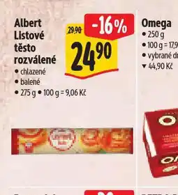 Albert Listové těsto rozválené nabídka