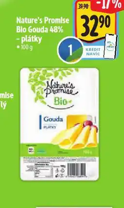 Albert Bio gouda 48% plátky nabídka