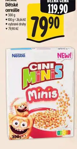Albert Nestlé dětské cereálie nabídka