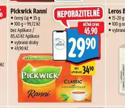 Albert Pickwick ranní čaj nabídka