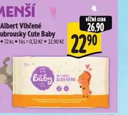 Albert Albert dětské vlhčené ubrousky cute baby nabídka