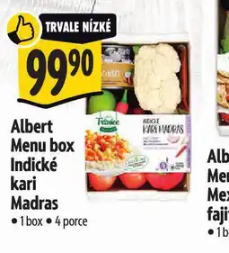 Albert Menu box indické kari madras nabídka