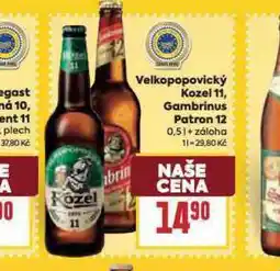 Billa Pivo gambrinus patron 12 nabídka