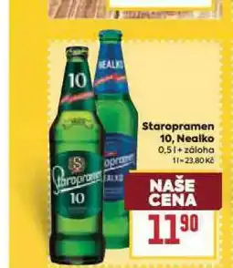 Billa Pivo staropramen nealko nabídka