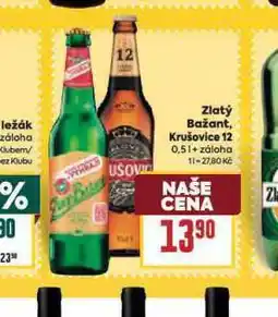Billa Pivo krušovice 12 královský ležák nabídka