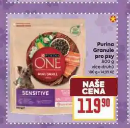 Billa Purina one granule pro psy nabídka