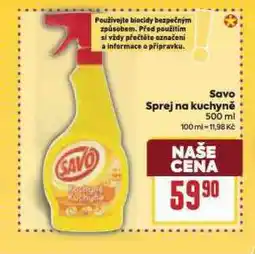 Billa Savo sprej na kuchyně nabídka